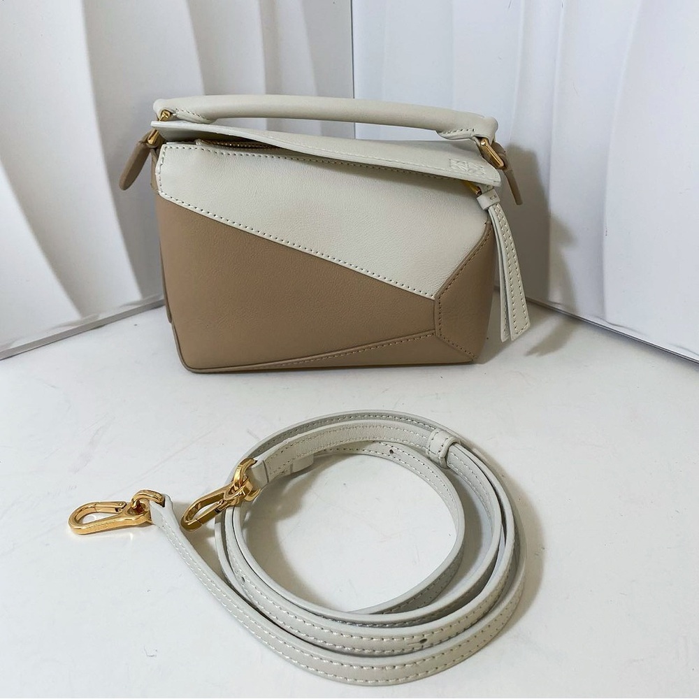 Loewe Puzzle Mini Two-Tone Leather Bag